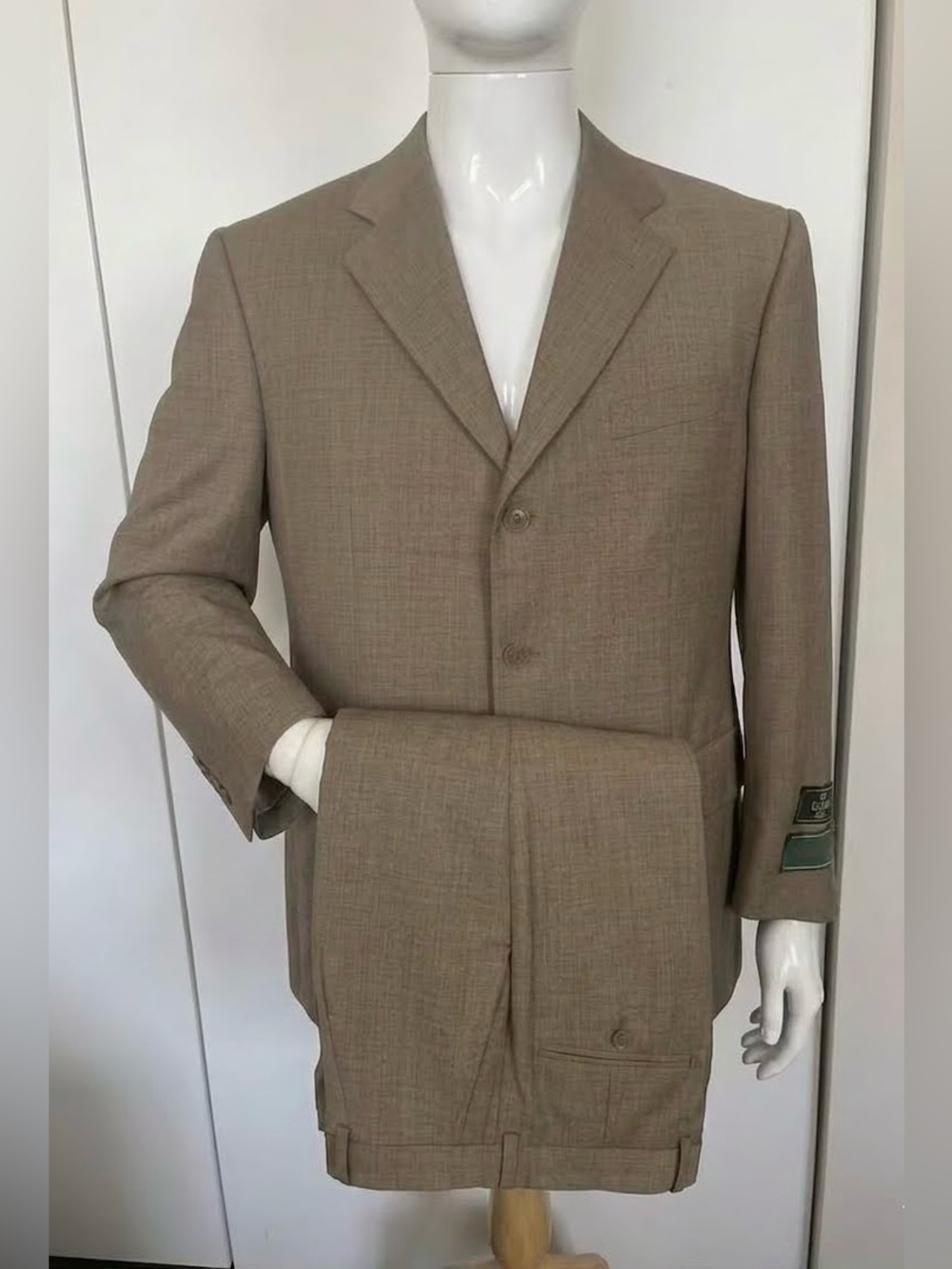 NWT GB Baroni Uomo Men Suit 44S 38S Brown Super 150s Wool 2pc ITALY Sz Large L